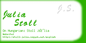 julia stoll business card